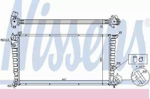 Nissens 63508A - Радиатор, охлаждение двигателя autospares.lv