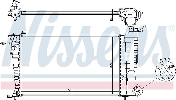 Nissens 635181 - Радиатор, охлаждение двигателя autospares.lv