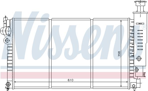 Nissens 63526 - Радиатор, охлаждение двигателя autospares.lv