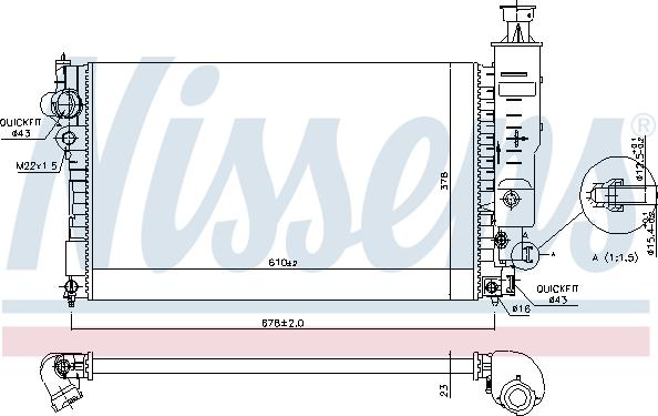 Nissens 691104 - Радиатор, охлаждение двигателя autospares.lv