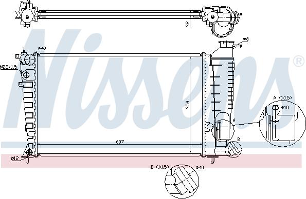 Nissens 697207 - Радиатор, охлаждение двигателя autospares.lv