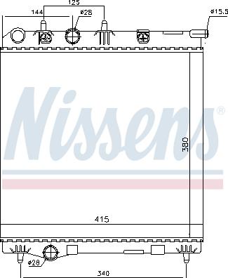 Nissens 636002 - Радиатор, охлаждение двигателя autospares.lv