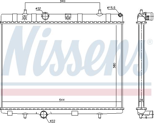 Nissens 690982 - Радиатор, охлаждение двигателя autospares.lv