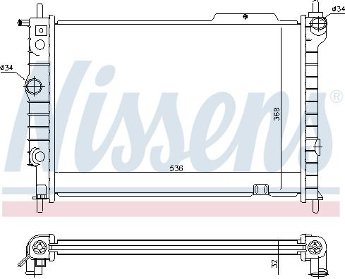 Nissens 694900 - Радиатор, охлаждение двигателя autospares.lv