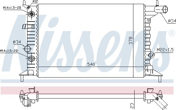 Nissens 630691 - Радиатор, охлаждение двигателя autospares.lv