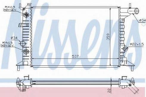 Nissens 63069A - Радиатор, охлаждение двигателя autospares.lv