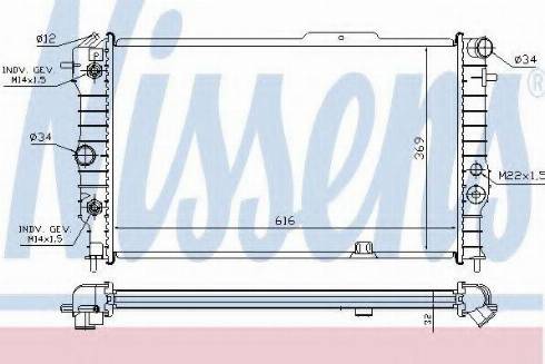 Nissens 63064A - Радиатор, охлаждение двигателя autospares.lv