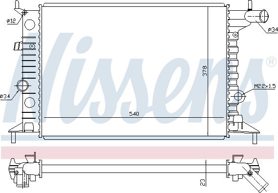 Nissens 693939 - Радиатор, охлаждение двигателя autospares.lv