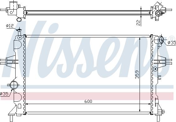 Nissens 691293 - Радиатор, охлаждение двигателя autospares.lv