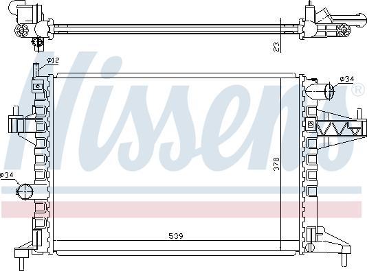 Nissens 691219 - Радиатор, охлаждение двигателя autospares.lv