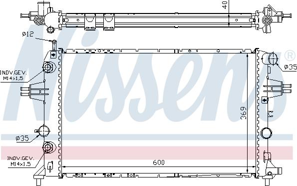 Nissens 699811 - Радиатор, охлаждение двигателя autospares.lv