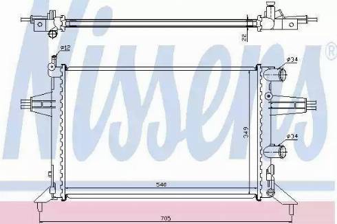 Nissens 63016A - Радиатор, охлаждение двигателя autospares.lv