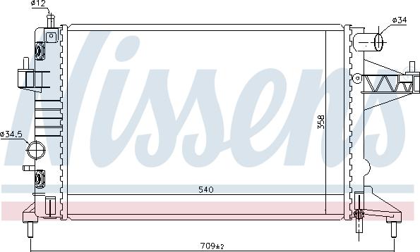 Nissens 63018 - Радиатор, охлаждение двигателя autospares.lv