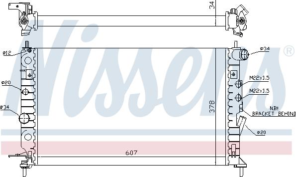 Nissens 694617 - Радиатор, охлаждение двигателя autospares.lv