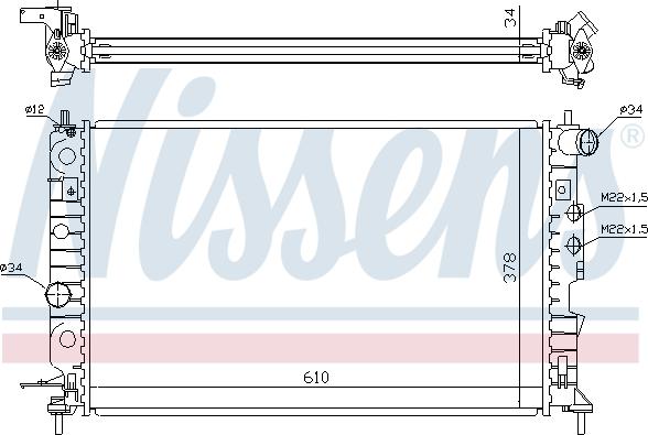 Nissens 699688 - Радиатор, охлаждение двигателя autospares.lv