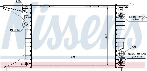 Nissens 694546 - Радиатор, охлаждение двигателя autospares.lv