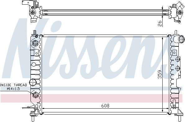 Nissens 696557 - Радиатор, охлаждение двигателя autospares.lv