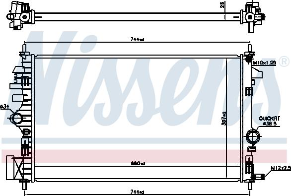 Nissens 630773 - Радиатор, охлаждение двигателя autospares.lv