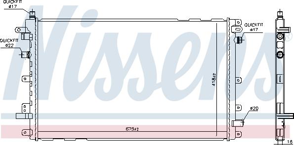 Nissens 630772 - Радиатор, охлаждение двигателя autospares.lv