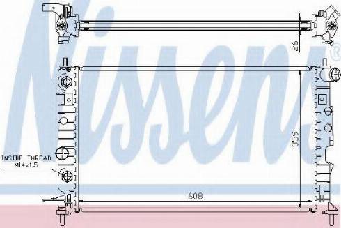 Nissens 63077A - Радиатор, охлаждение двигателя autospares.lv