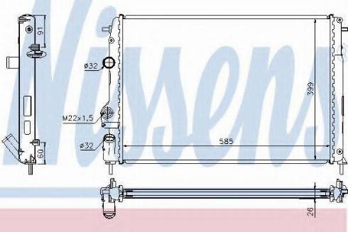 Nissens 63896 - Радиатор, охлаждение двигателя autospares.lv