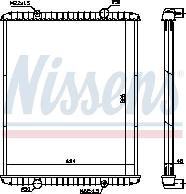 Nissens 638490 - Радиатор, охлаждение двигателя autospares.lv