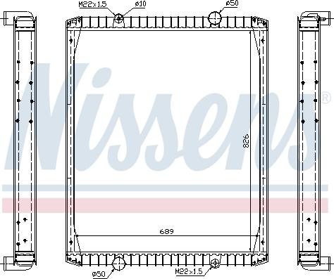 Nissens 63849A - Радиатор, охлаждение двигателя autospares.lv