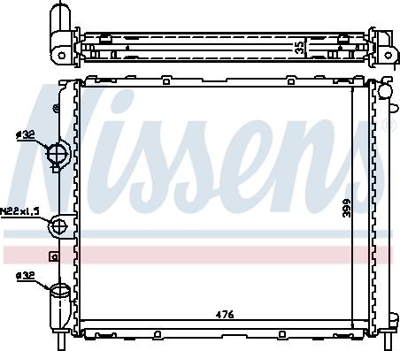 Nissens 696733 - Радиатор, охлаждение двигателя autospares.lv