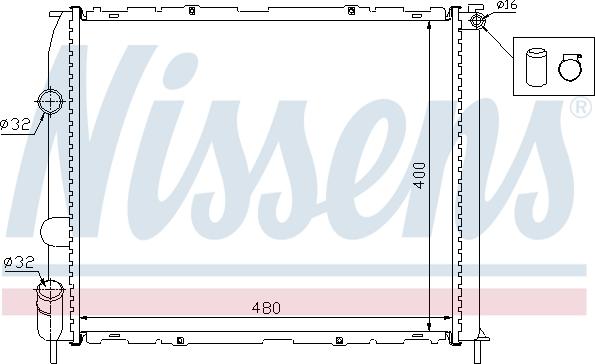 Nissens 63886 - Радиатор, охлаждение двигателя autospares.lv