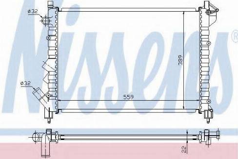 Nissens 63832A - Радиатор, охлаждение двигателя autospares.lv