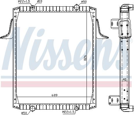 Nissens 63822A - Радиатор, охлаждение двигателя autospares.lv