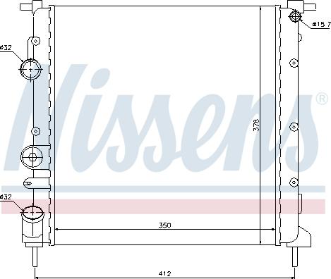 Nissens 698214 - Радиатор, охлаждение двигателя autospares.lv