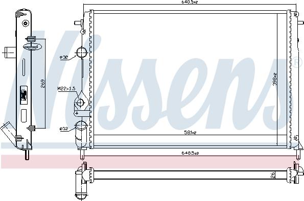 Nissens 694674 - Радиатор, охлаждение двигателя autospares.lv