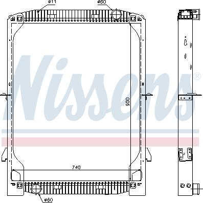 Nissens 63334 - Радиатор, охлаждение двигателя autospares.lv