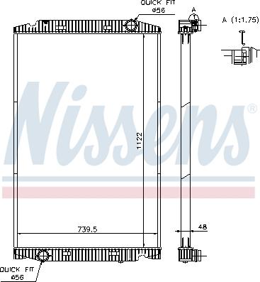 Nissens 63329A - Радиатор, охлаждение двигателя autospares.lv