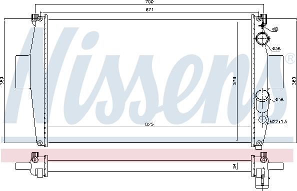 Nissens 698806 - Радиатор, охлаждение двигателя autospares.lv