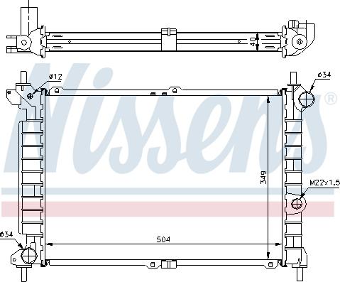 Nissens 63291A - Радиатор, охлаждение двигателя autospares.lv