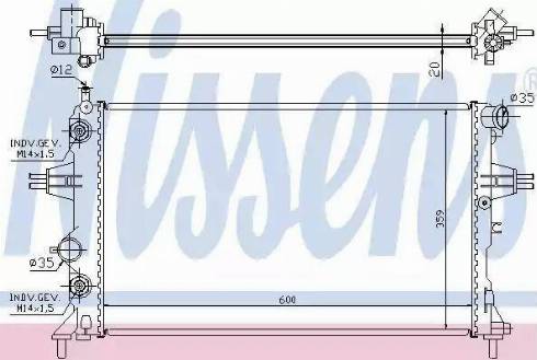 Nissens 63246A - Радиатор, охлаждение двигателя autospares.lv