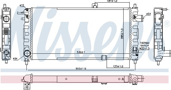 Nissens 698695 - Радиатор, охлаждение двигателя autospares.lv