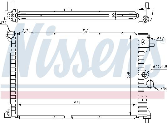 Nissens 63289A - Радиатор, охлаждение двигателя autospares.lv