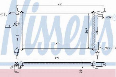 Nissens 63285A - Радиатор, охлаждение двигателя autospares.lv