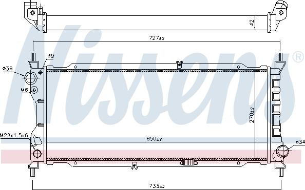 Nissens 694826 - Радиатор, охлаждение двигателя autospares.lv