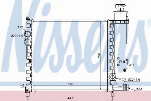 Nissens 63740 - Радиатор, охлаждение двигателя autospares.lv