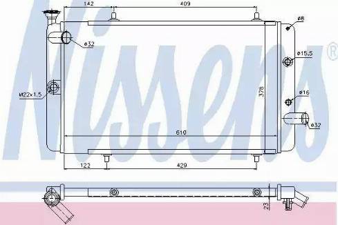 Nissens 63742 - Радиатор, охлаждение двигателя autospares.lv