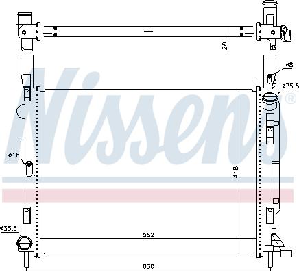 Nissens 637618 - Радиатор, охлаждение двигателя autospares.lv