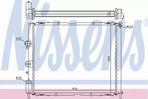 Nissens 63768 - Радиатор, охлаждение двигателя autospares.lv