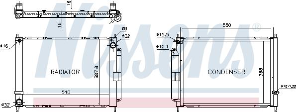 Nissens 637636 - Модуль охлаждения autospares.lv