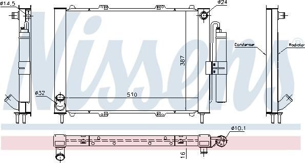 Nissens 637637 - Модуль охлаждения autospares.lv