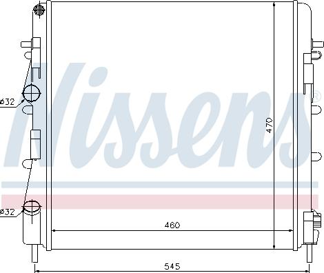 Nissens 63763 - Радиатор, охлаждение двигателя autospares.lv