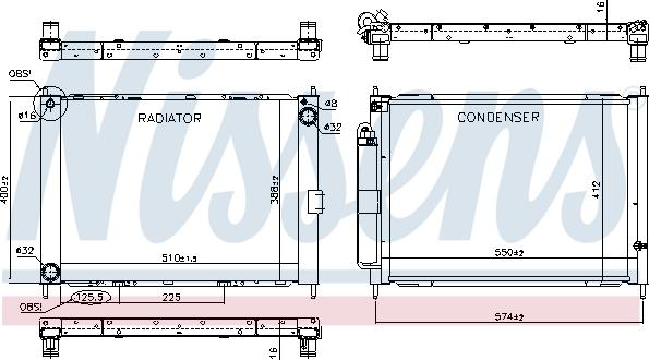 Nissens 637625 - Модуль охлаждения autospares.lv